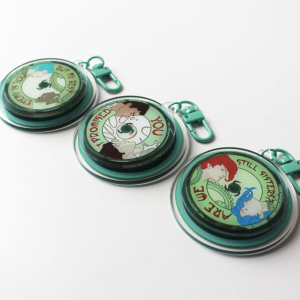 Arcane Vinyl spinning keychains